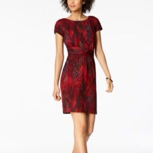 Ellen Tracy Red Jersey dress 16W